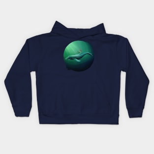 Mermaid and whale Kids Hoodie